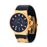 Ulysse Nardin Blue Seal wristwatch, gold, men, limited edition 709/999, international guarantee cert