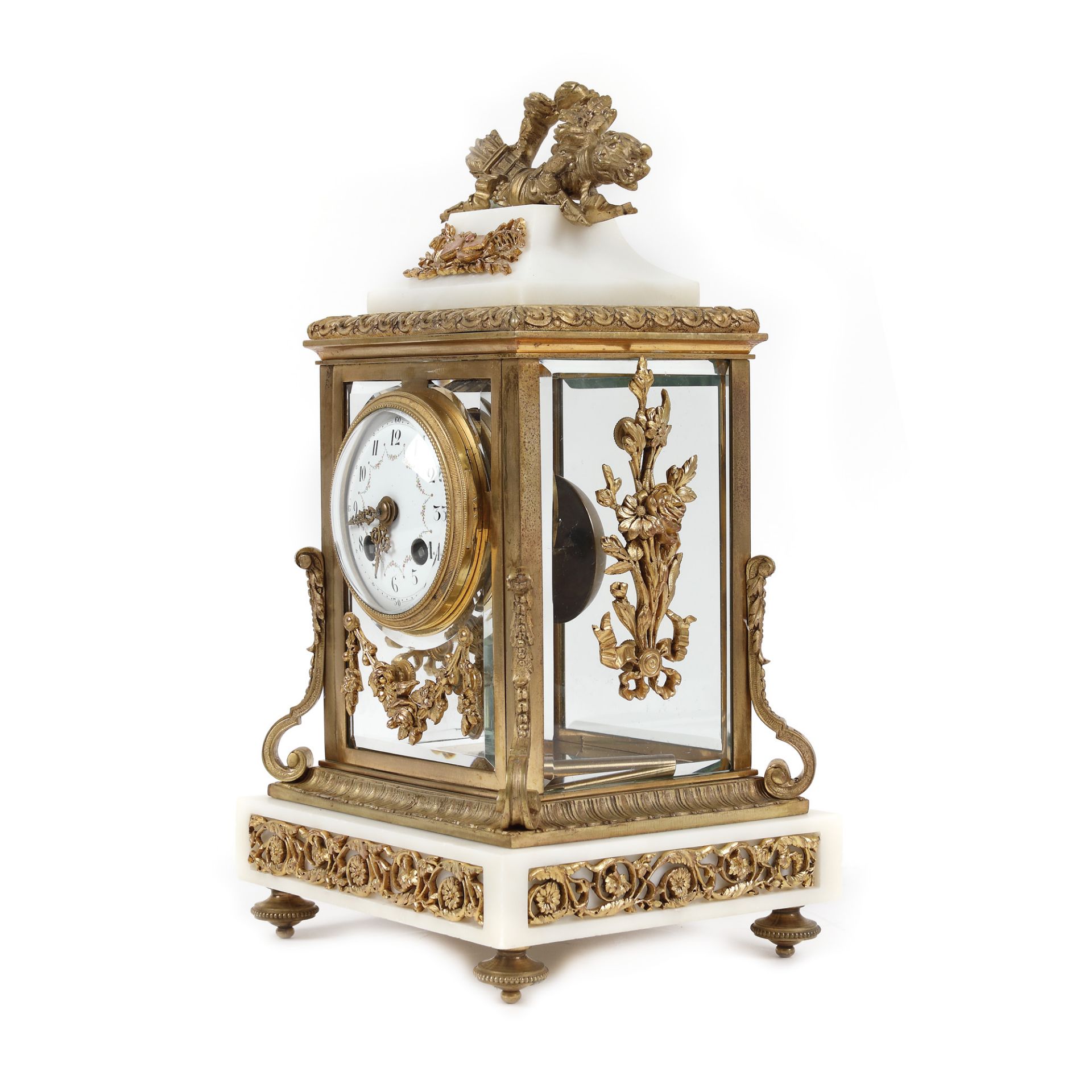 Office clock, Louis XVI manner decoration, late 19th century - Bild 5 aus 5