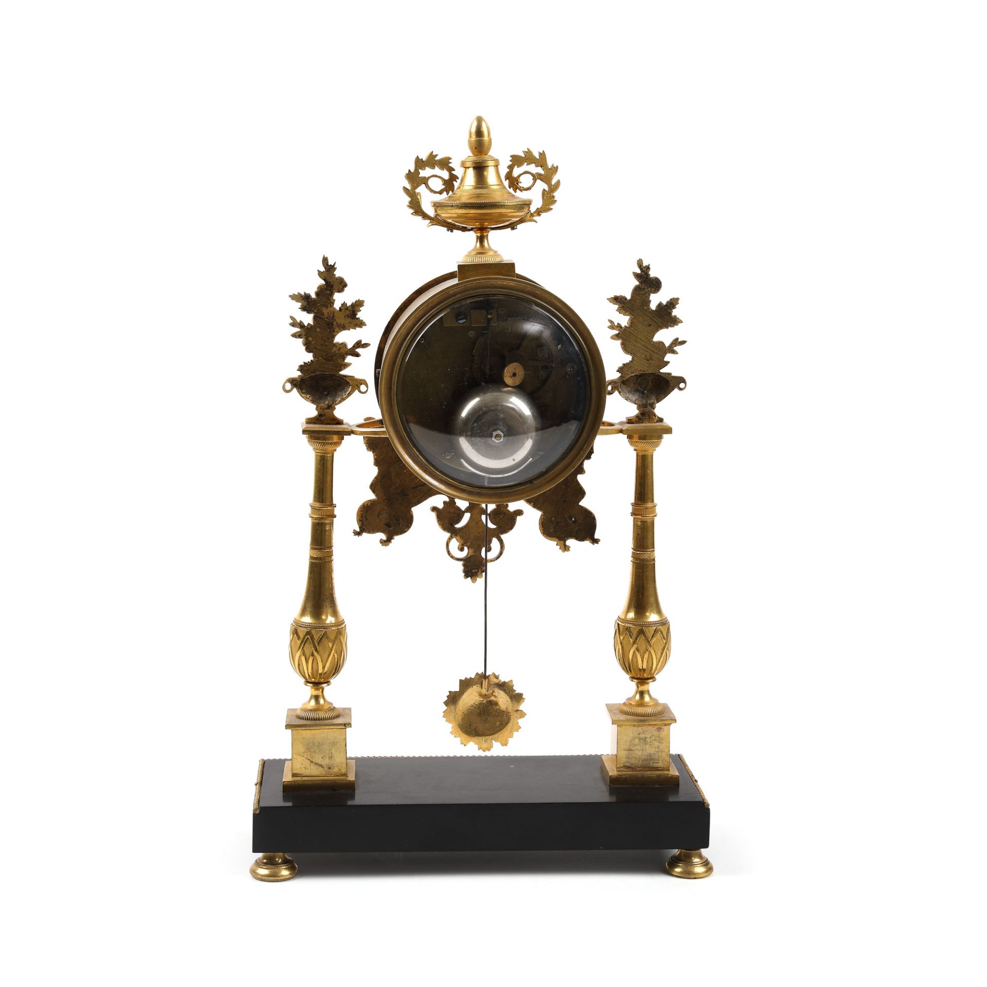 Empire clock, for the fireplace, doré bronze, 19th century - Bild 2 aus 4