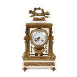 Office clock, Louis XVI manner decoration, late 19th century