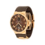 Ulysse Nardin Maxi Marine Chronometer wristwatch, rose gold, men