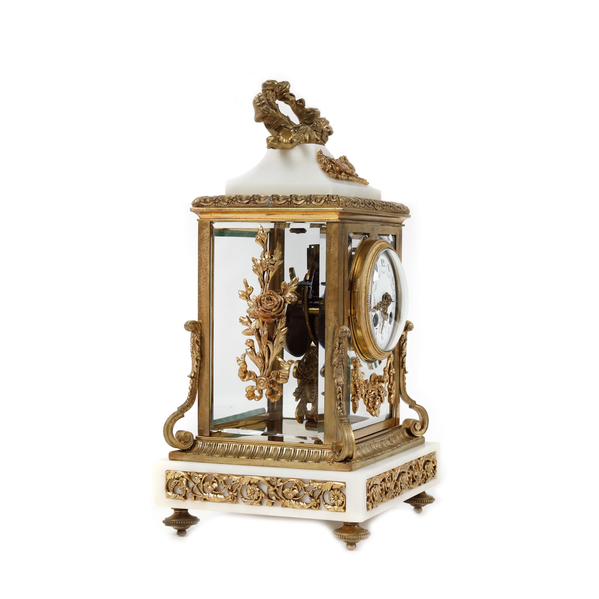 Office clock, Louis XVI manner decoration, late 19th century - Bild 3 aus 5