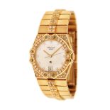 Chopard St. Moritz wristwatch, gold, women, decorated with diamonds