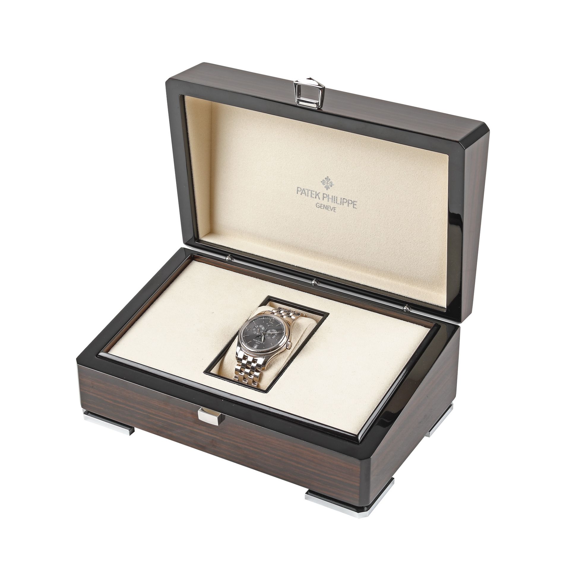 Patek Philippe Annual Calendar wristwatch, white gold, men, original box and provenance certificate - Image 7 of 17