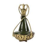 Osiris vase, Art Nouveau, Zsolnay porcelain, Walter Scherf & Co gold mount, approx. 1900
