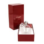 Cartier "Trinity" crystal decanter, with silver frame, from the "L'Art de la table" series, original