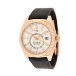 Rolex Sky-Dweller wristwatch, rose gold, men