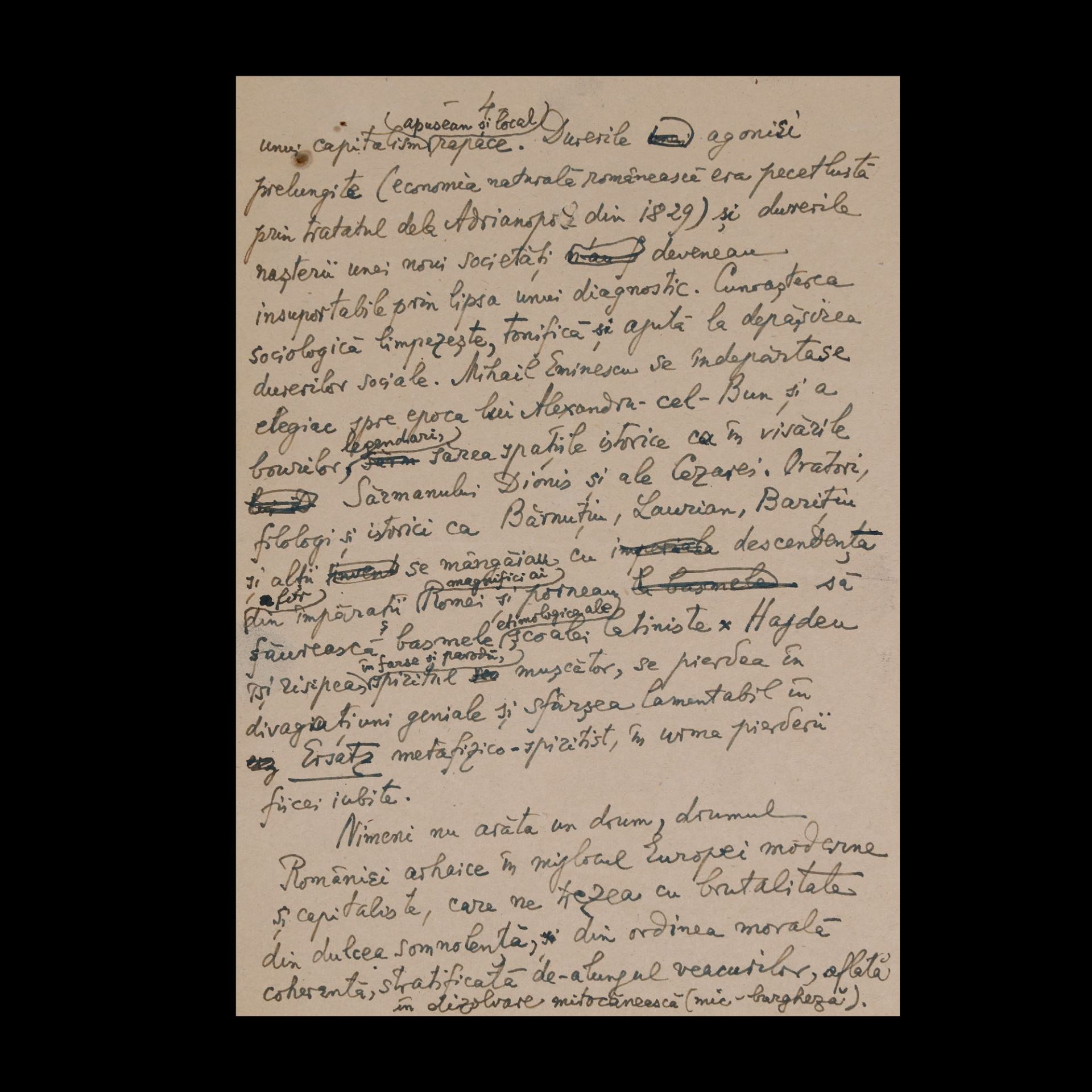 The manuscript of the article "Constatin Dobrogeanu Gherea", by Petre Pandrea, published in Orizont - Image 3 of 6