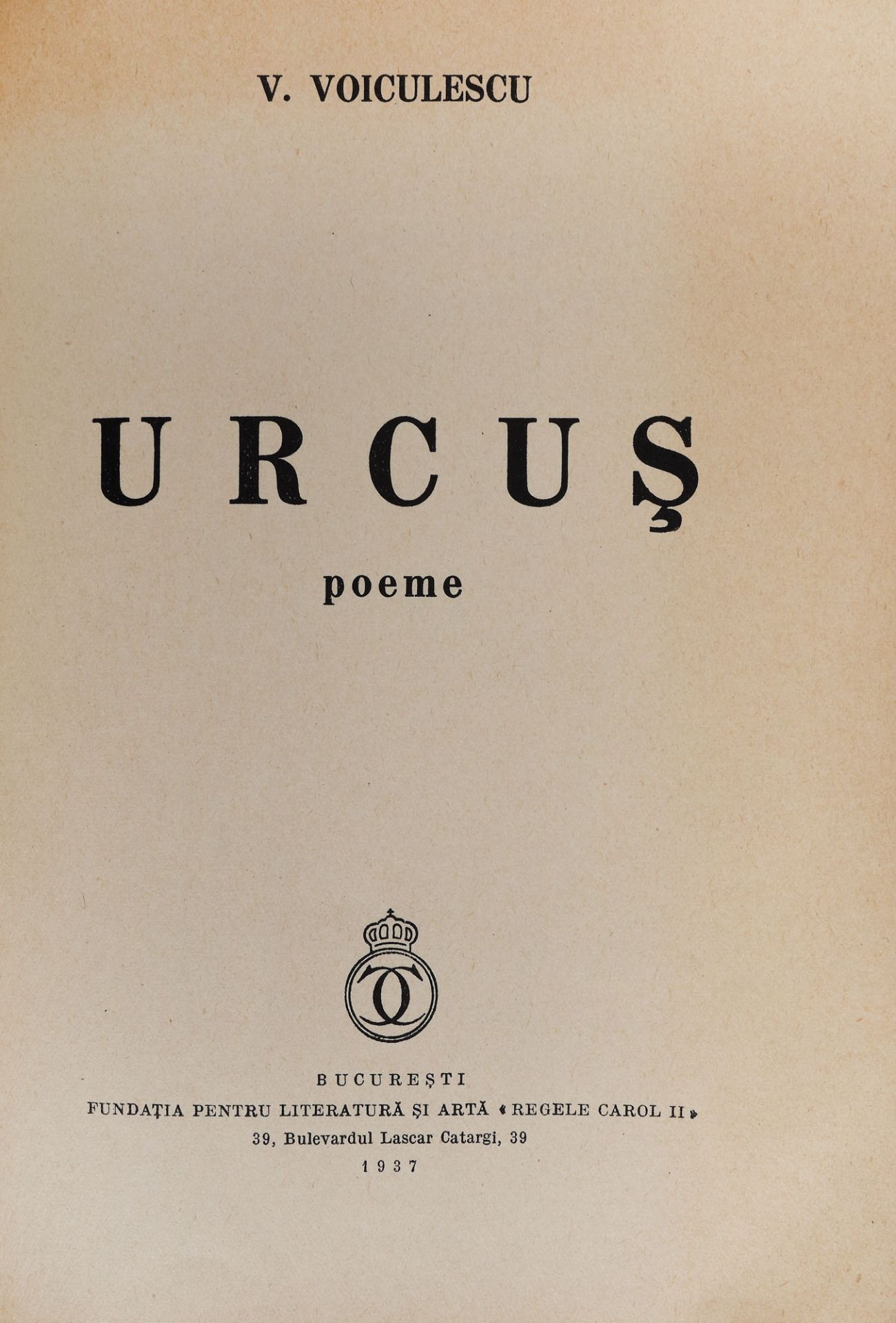Colligatum "Destin", "Poeme cu îngeri", "Pârg?" and "Urcu?", by Vasile Voiculescu, Bucharest, with t - Image 4 of 5