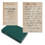 "Întoarcerea din rai", by Mircea Eliade, editio princeps, Bucharest, 1933, with the author's dedicat