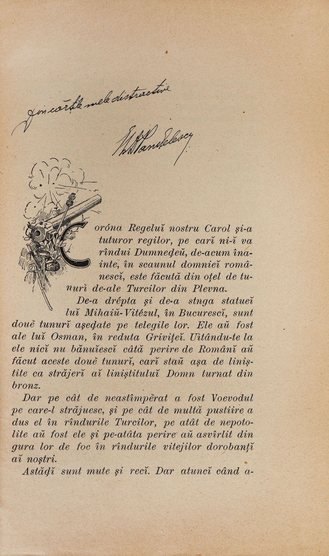 "Povestea unei coroane de o?el", by George Co?buc, editio princeps, Bucharest, 1899, with ex-libris - Image 2 of 3