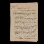 "R?spuns la anchet?" manuscript, by Cezar Petrescu, probably published in Flac?ra magazine, approx.