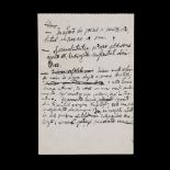 Manuscript by Emil Cioran, about deception, neglect and sexuality, probably stated during the creati