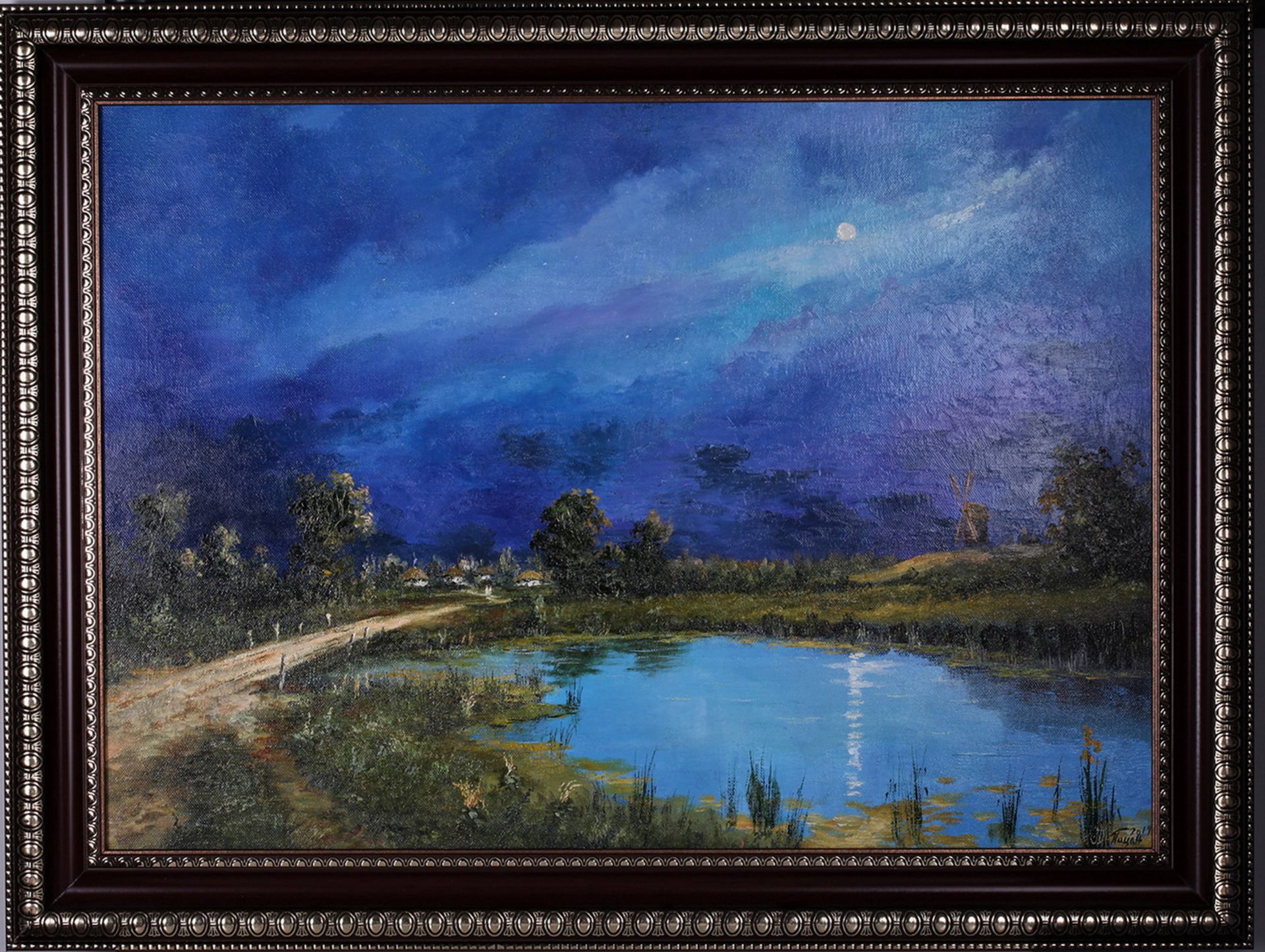 Pazan, U. Ukrainian landscape in the evening.Signed and framed. 2019. Oil on canvas. 50x70 cm. - Bild 3 aus 4