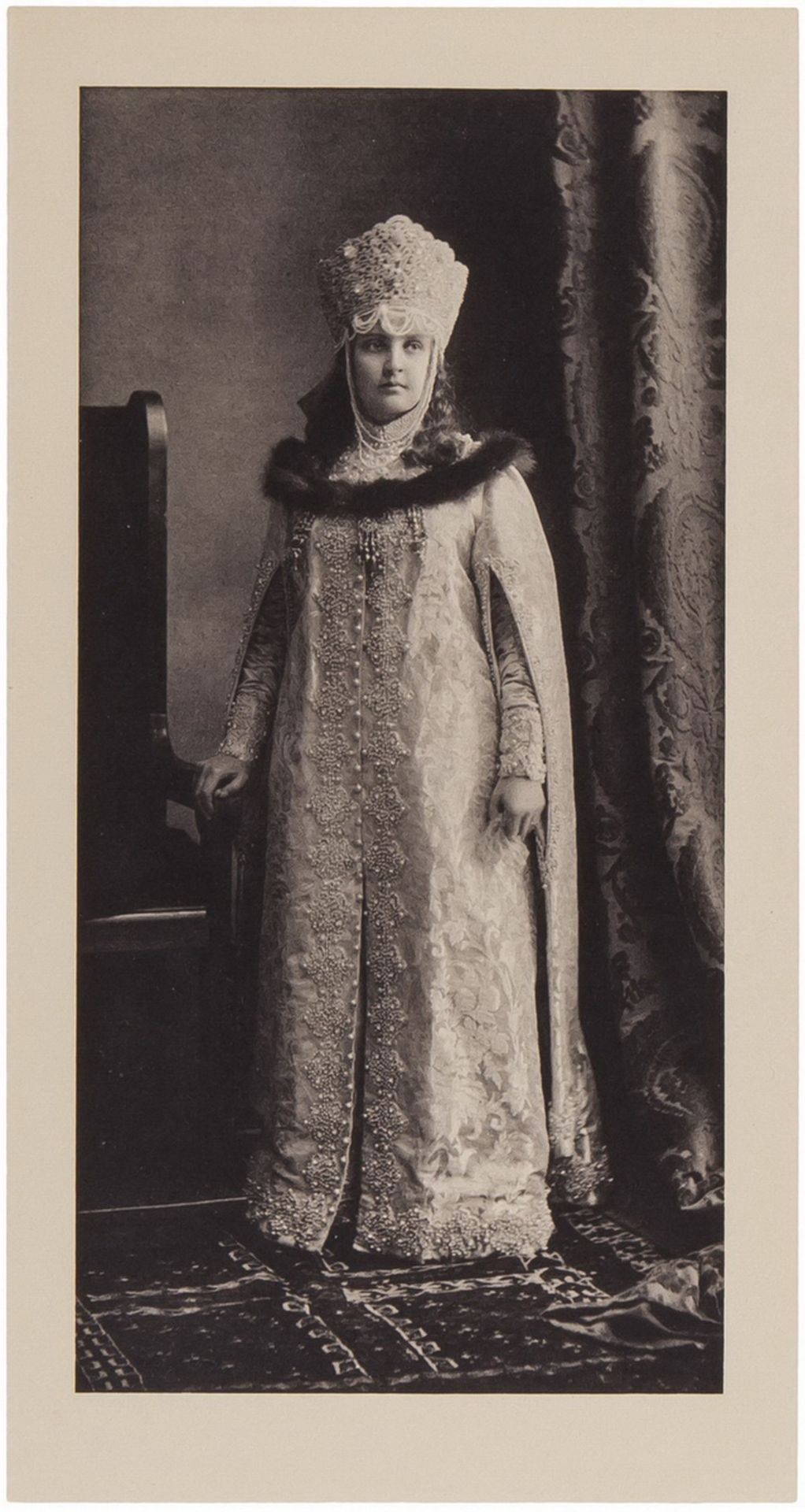 [Russian Empire]. "Aleksandra Olenina, Maid of honour of empress Aleksandra Fedorovna, in the costum