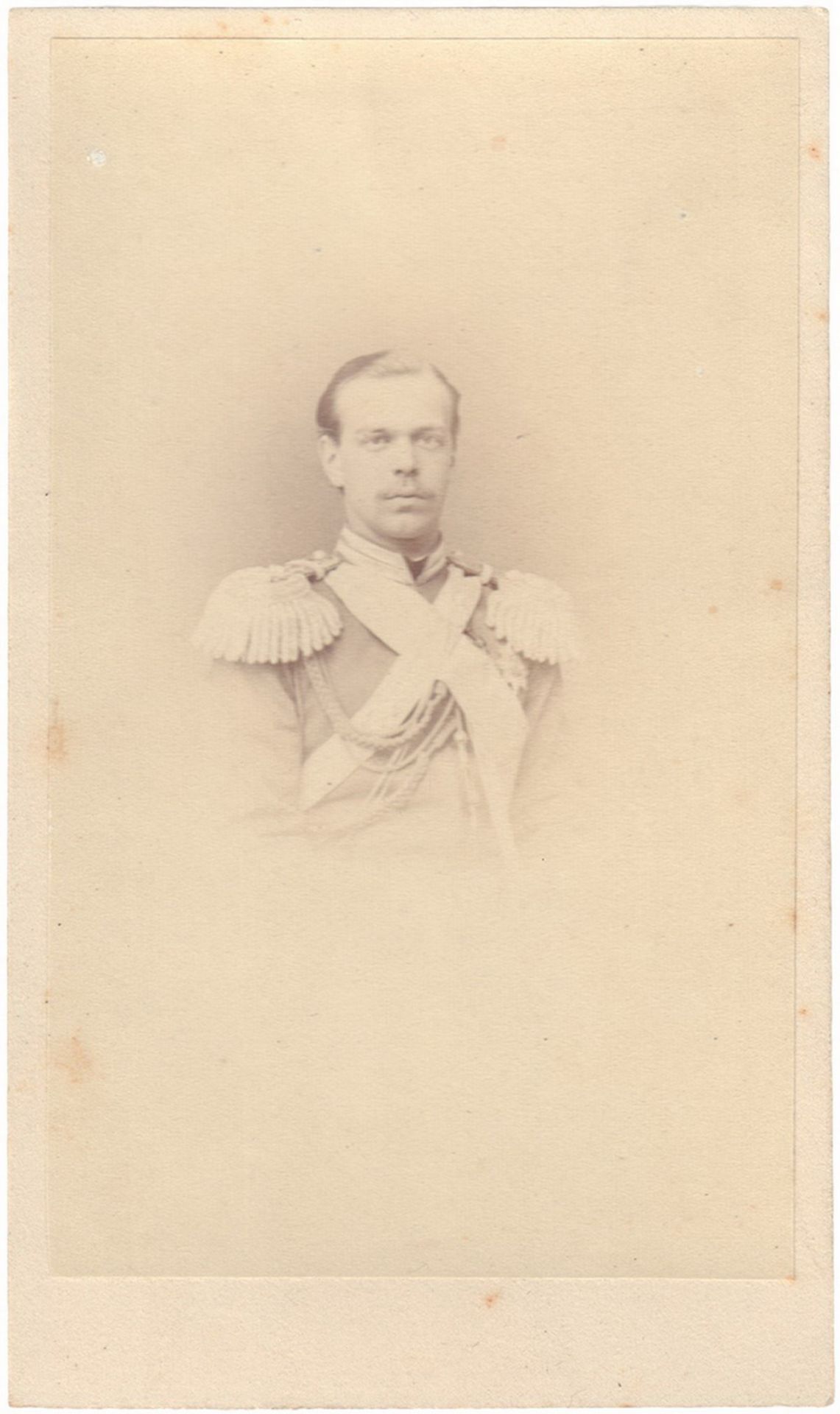 [Russian Empire. Romanov]. Denier, A. Cabinet portrait of Prince Alexander III of Russia. Photograph