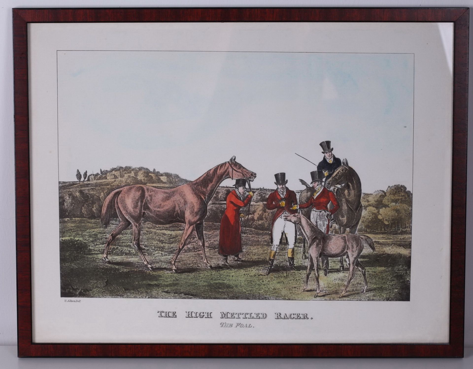 Alken, Henry. Lithograph "The High Mettled Racer. The foal".<br>Framed. Middle of the XIX century. 3 - Bild 3 aus 3