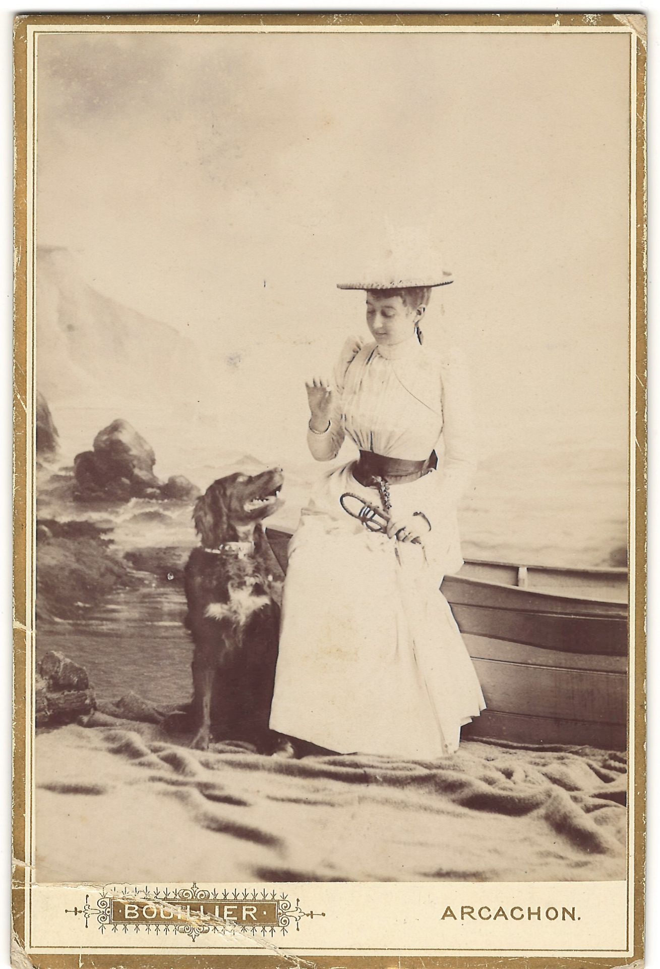 Bouillier, E. Cabinet photograph of baroness Elena de Pfeffel. 1870s-1880s. 16,2x10,7 cm.<br>Albumen