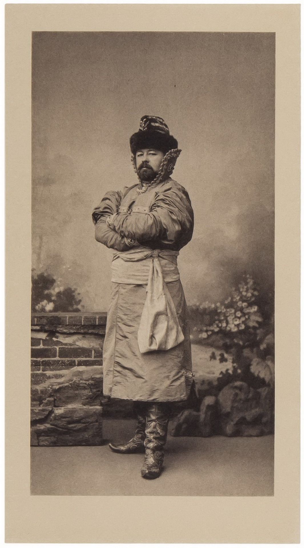 [Russian Empire]. "Knyaz Aleksey Dmitrievich Obolensky an Equerry in a costume of a boyar homewear o