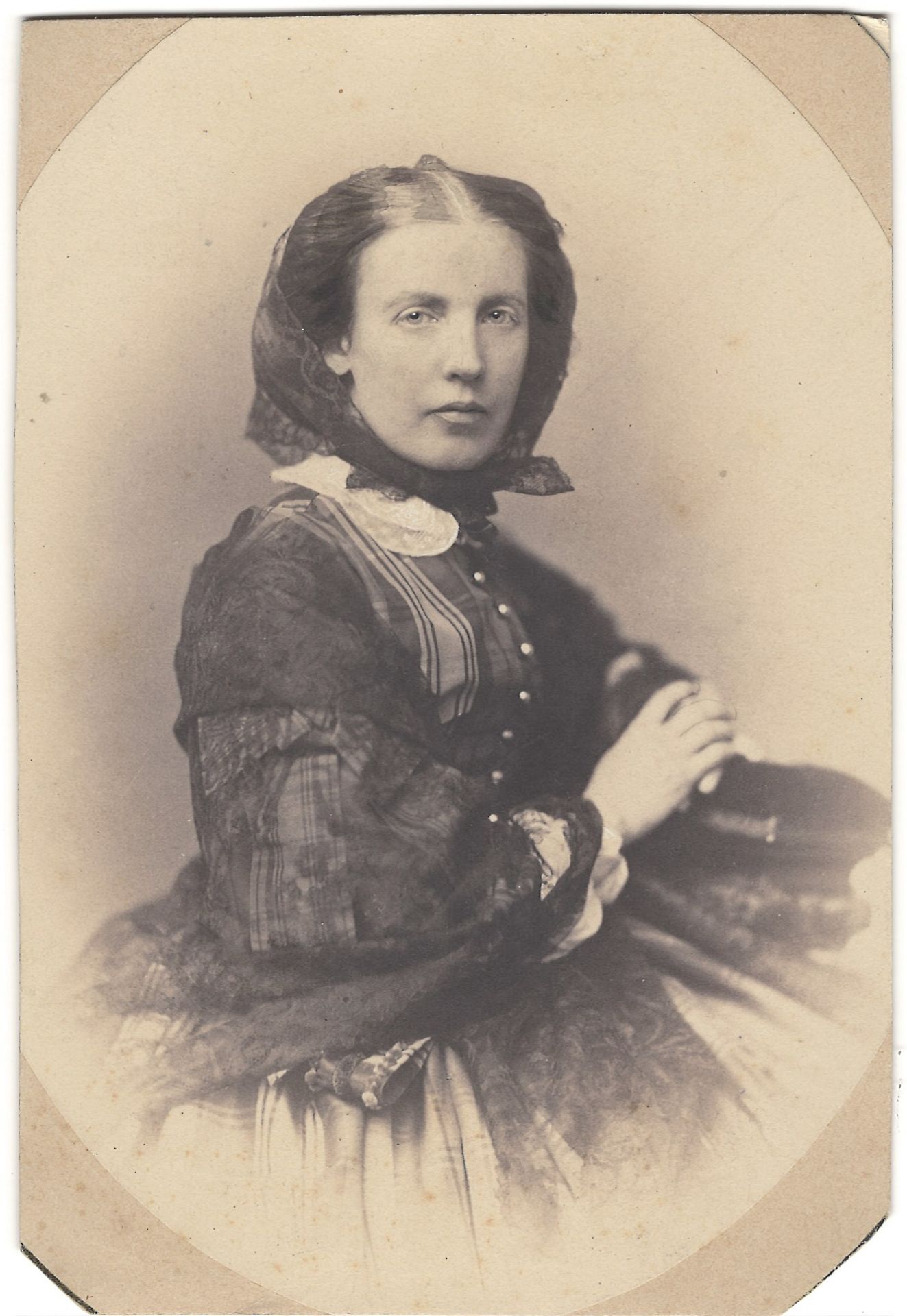 [Russian Empire]. Cabinet portrait of countess S. Sollogub. Photograph. Original print. [1860s-1878]