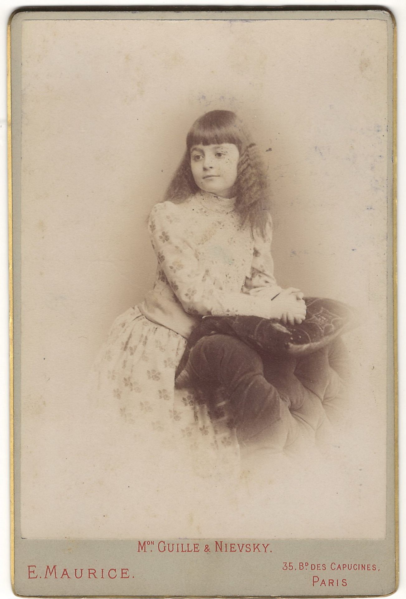 [Russian Empire]. Moris, E. Cabinet portrait of Marie-Louise Williams. Photograph. Author's print. L