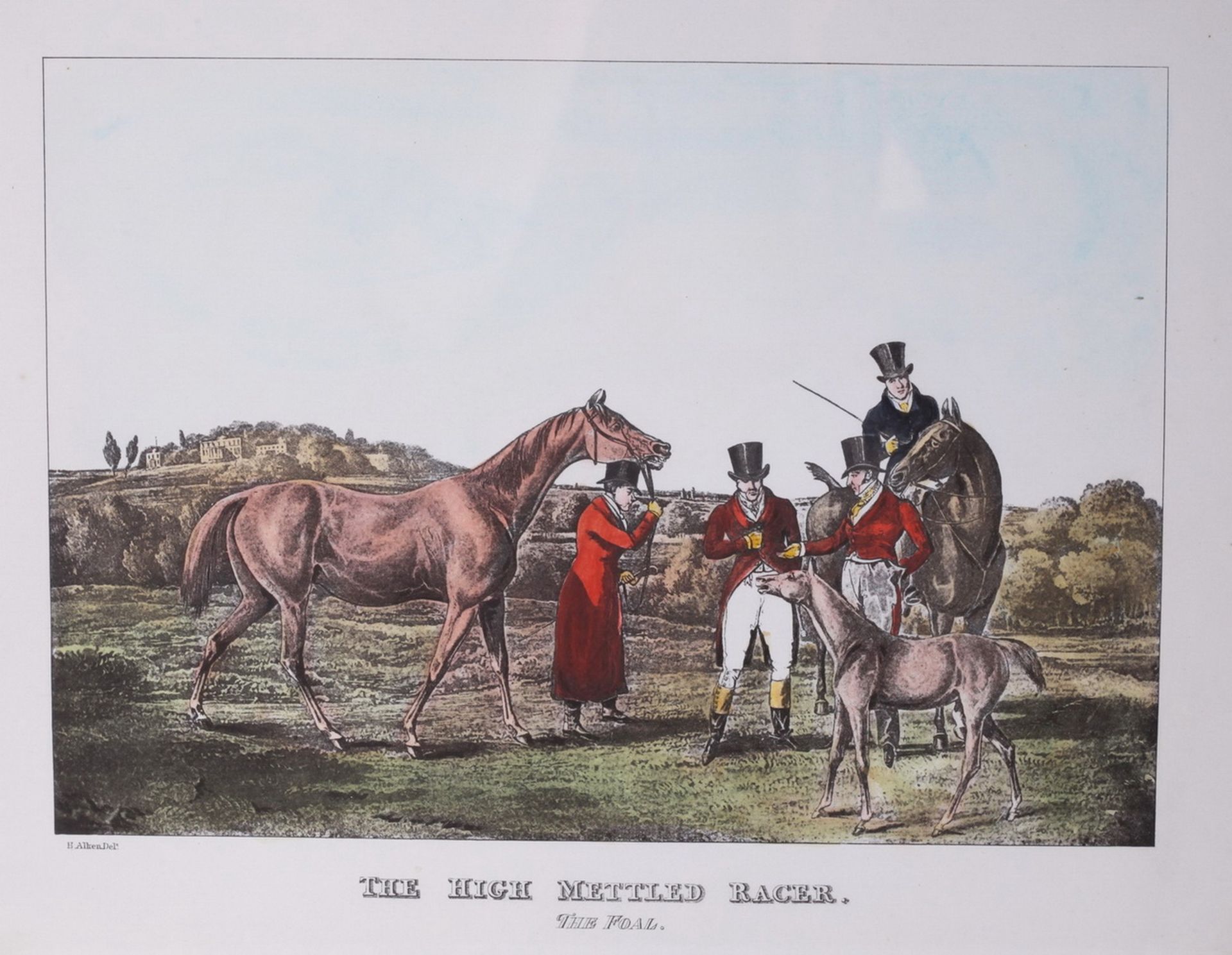 Alken, Henry. Lithograph "The High Mettled Racer. The foal".<br>Framed. Middle of the XIX century. 3 - Bild 2 aus 3