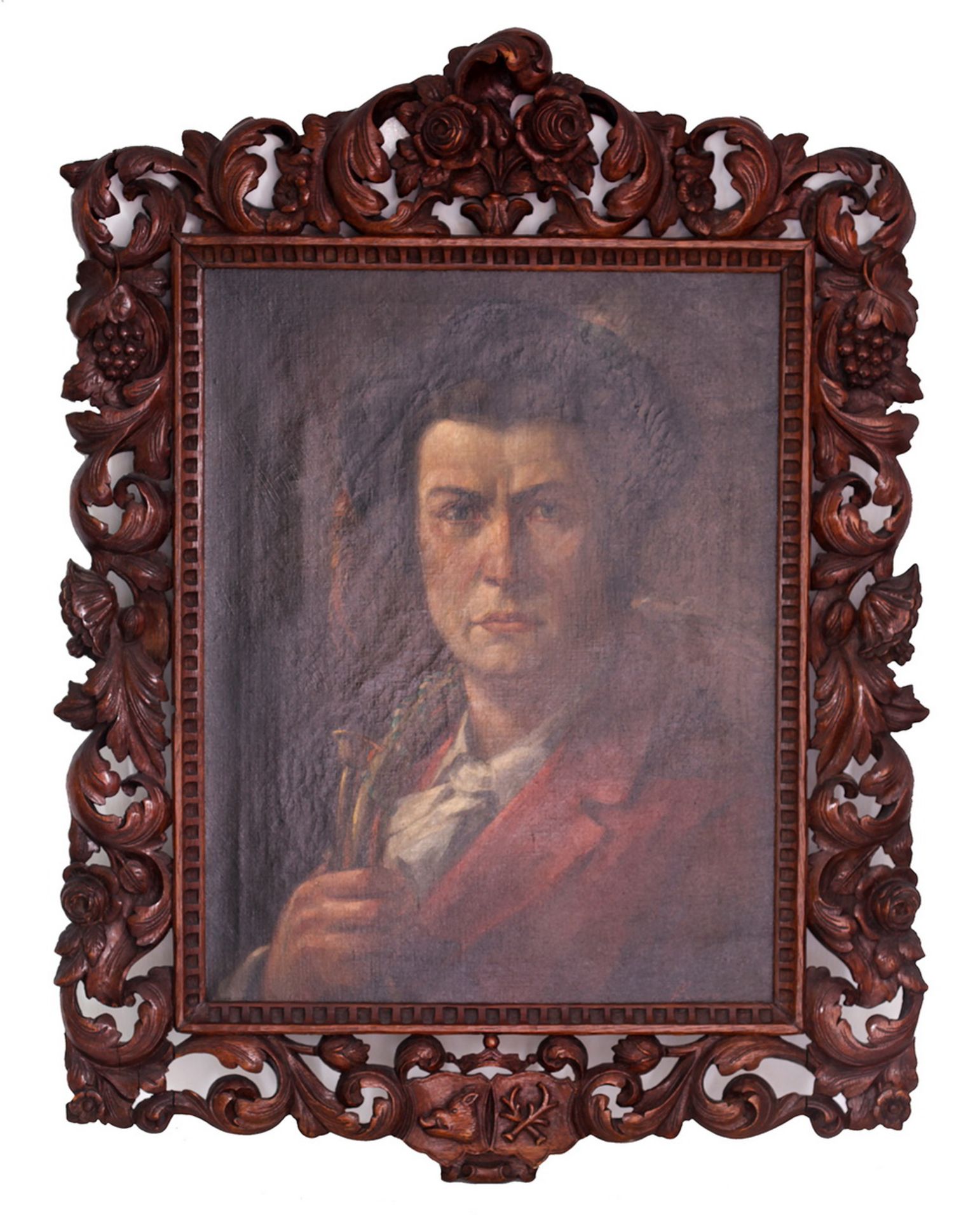 Unknown artist. Male portrait. End of the 19th century. - Bild 2 aus 4