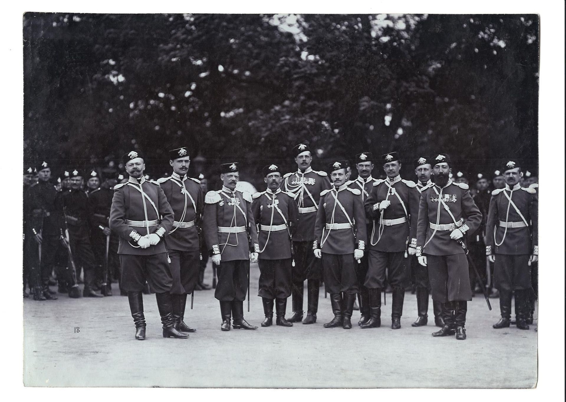 [Russian Empire]. Karl Bulla. A group of officers in the uniform of engineering troops. 1900s. Photo