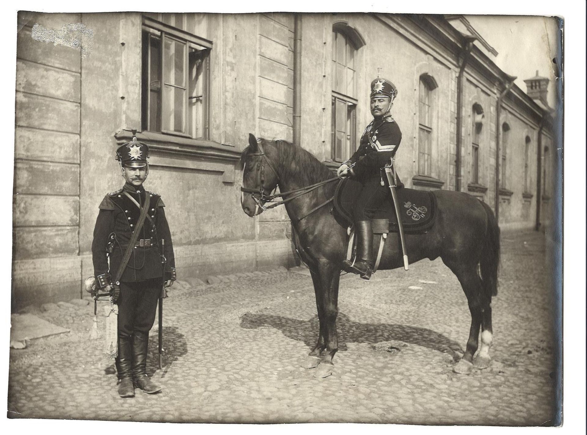 [Russian Empire]. Karl Bulla. Lower ranks of the Life Guards Horse Artillery. Photograph. 1900s. 17x