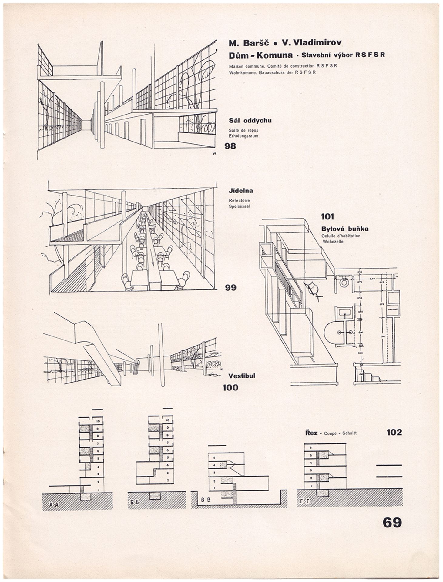[Constructivism. Soviet art]. Stavba. 4. IX. - [Prague, 1930]. - [8] sheets., 53-72 pp.; 30,8x23,5 c - Bild 3 aus 4