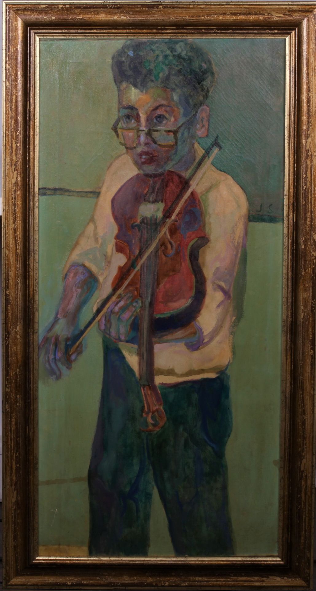 Solman, Joseph. A young boy with a violin. - Bild 2 aus 2