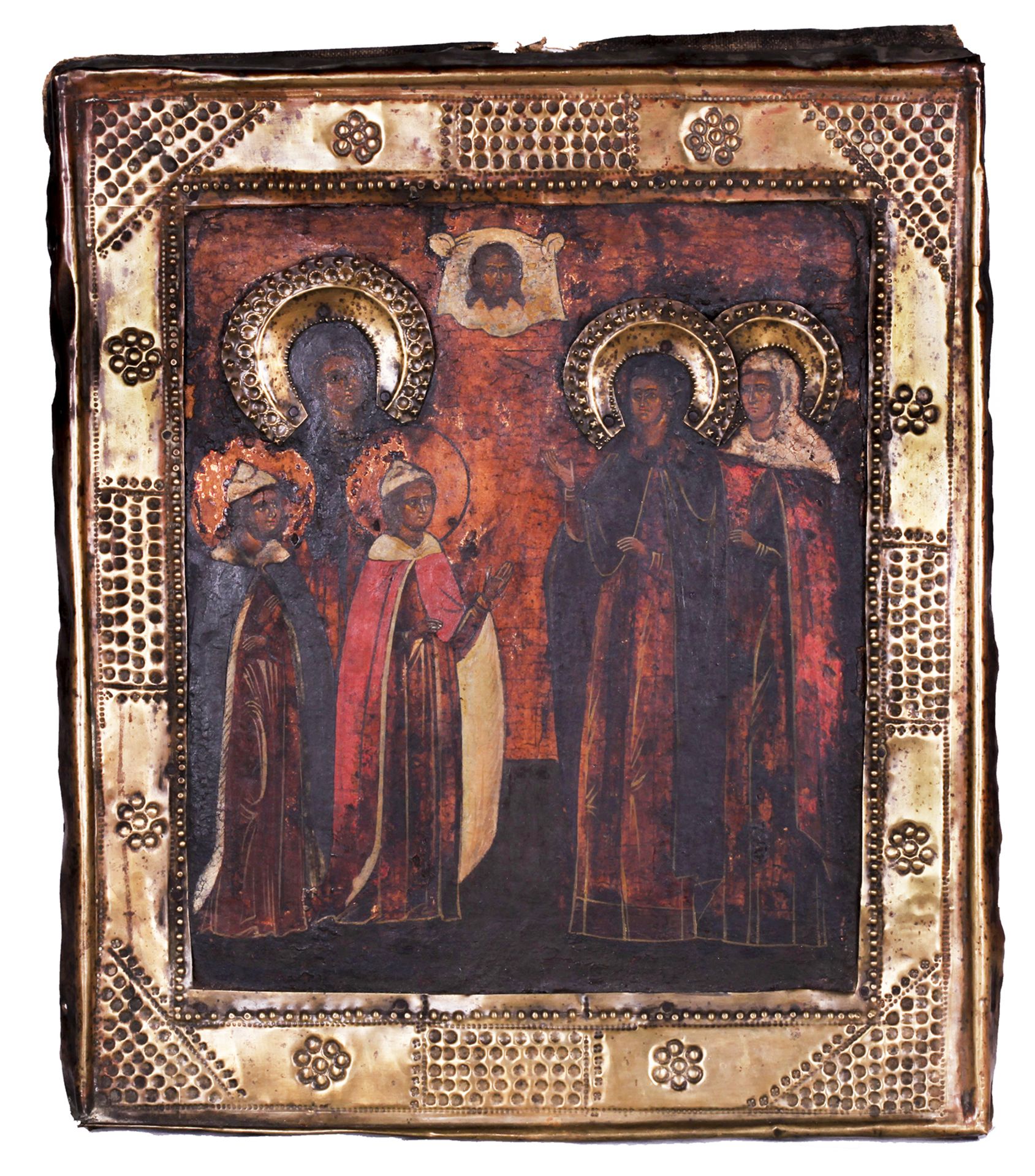 Russian icon "Selected saints".