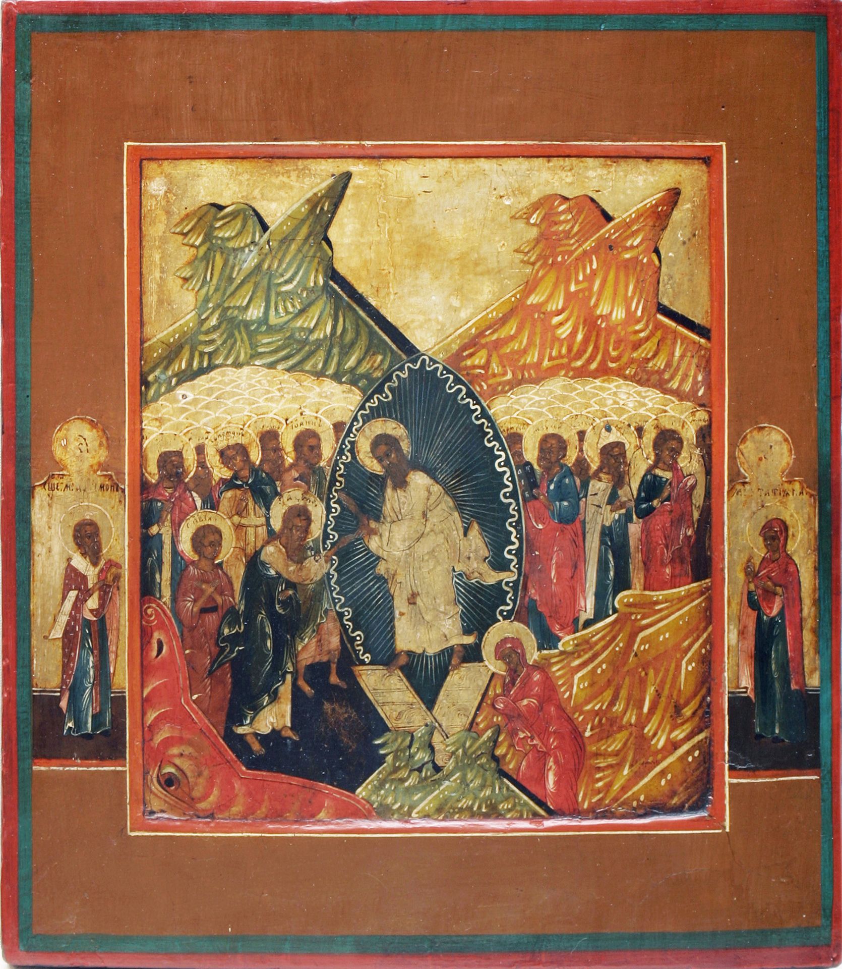 [Russian icon]. Resurrection. 18th-19th century. 26x31 cm