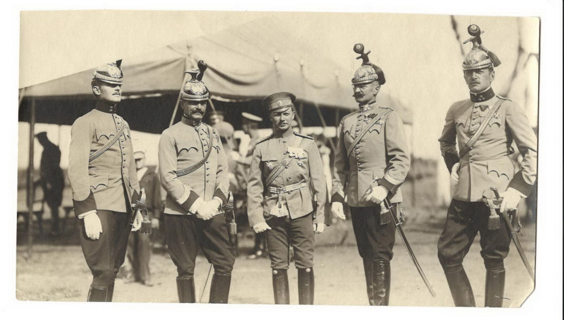 [Russian Empire]. Karl Bulla. Officers of 5th Uhlansky of Lithuania His Majesty the King of Italy Vi