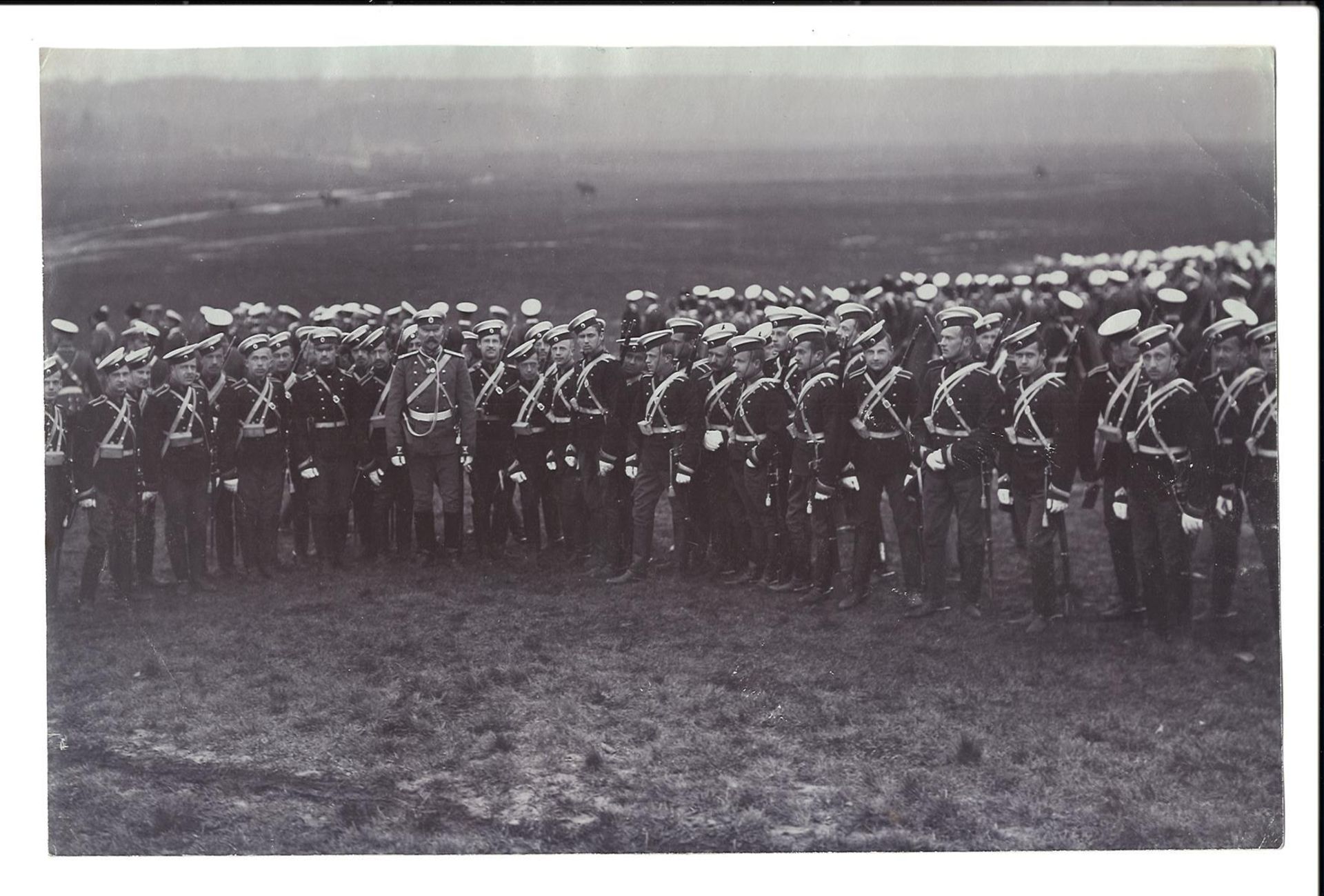 [Russian Emprie]. Karl Bulla. Infantry of Guards during Krasnoselsky manoeuvres. Photograph. 1900s. 