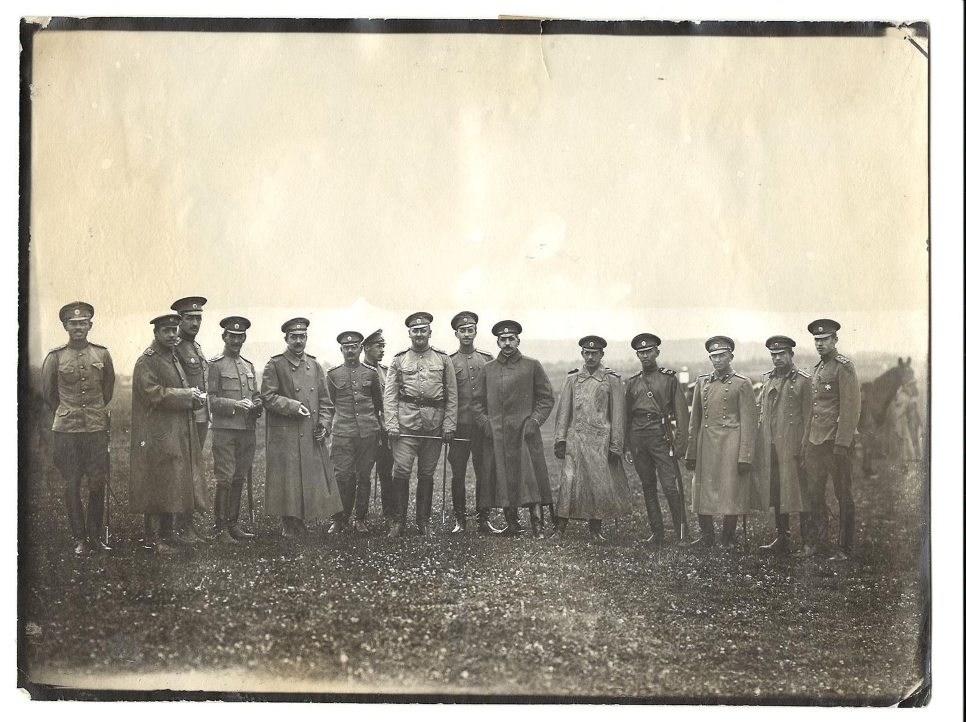 [Russian Empire]. Karl Bulla. A group of officers of the 6th Don Cossack artillery battery (?) on th