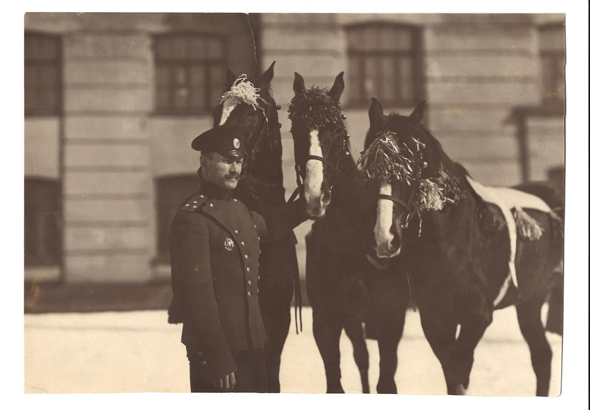 [Russian Empire]. Karl Bulla. Shift officer in the uniform. 1912. Photograph. 15x23 cm.