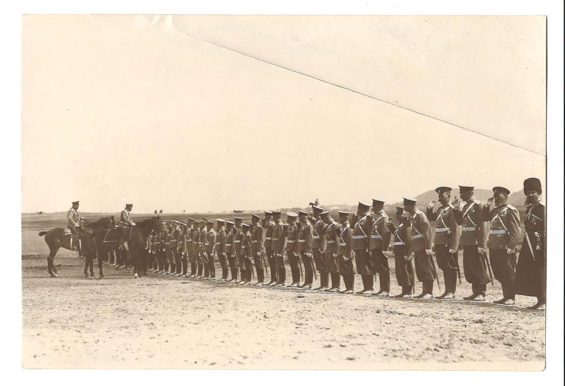 [Russian Empire. Romanov]. Karl Bulla. Nicholas II chatting with officers who finished the course of