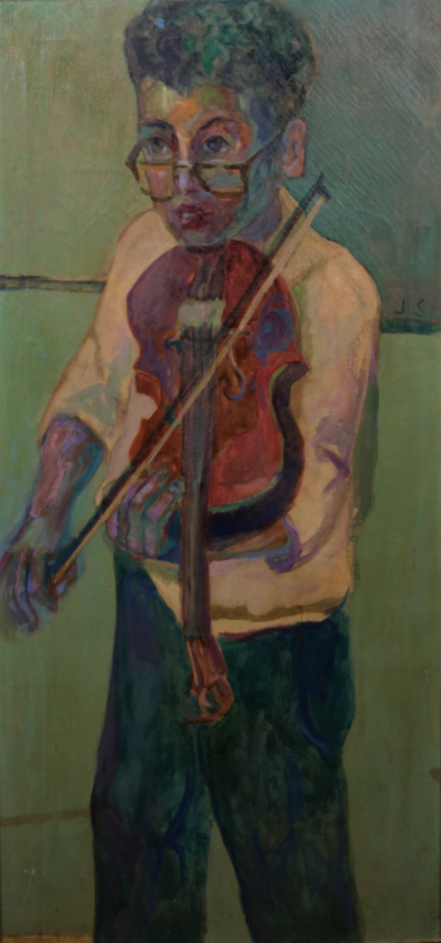 Solman, Joseph. A young boy with a violin.