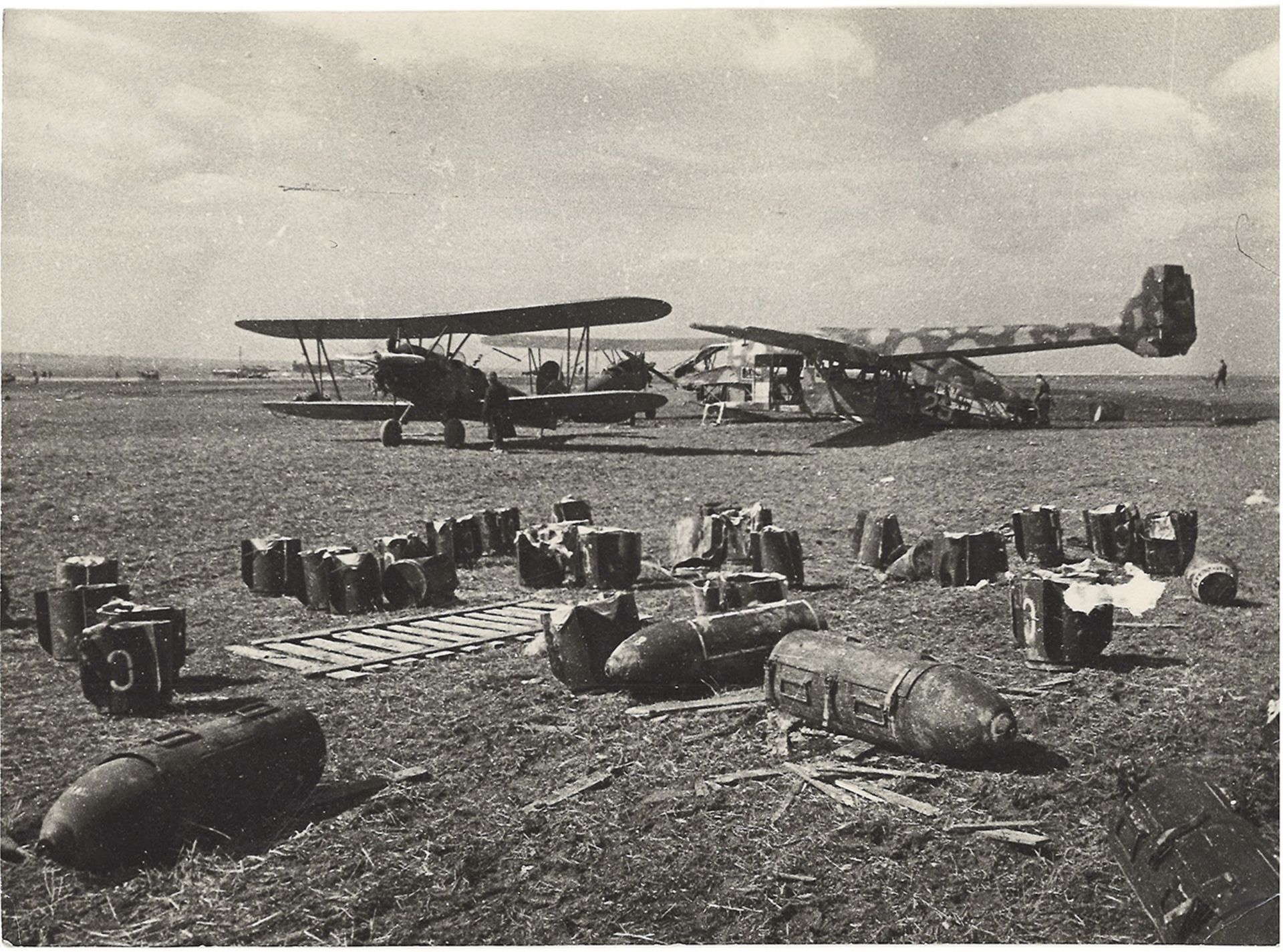 [Soviet Union]. 1st Ukrainian Front. Captured Hitler's airfield outside of Vinnytsia by soviet force