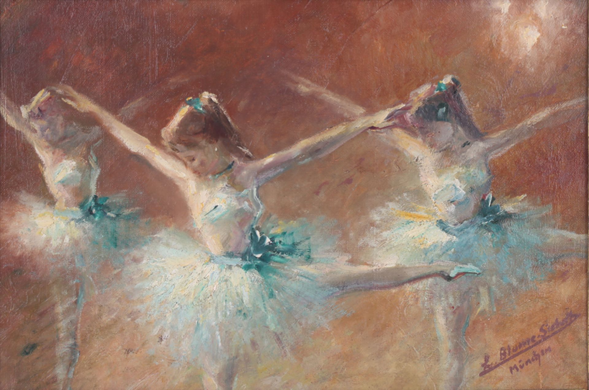 Blume-Siebert, Ludwig. Ballerinas. [Late of the XIX - beginning oh the XX century]. Oil on canvas. 2