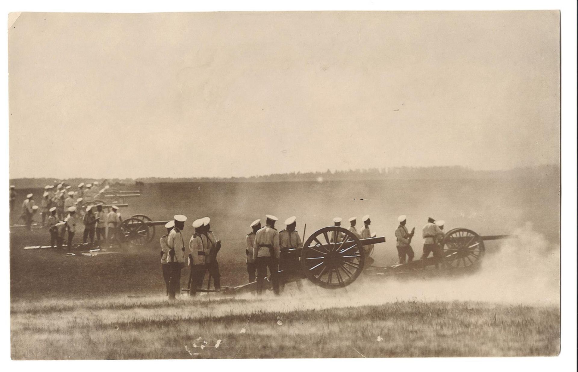 [Russian Empire]. Karl Bulla. Firing exercise. Krasnoye Selo, 1901. Photograph. 14x22 cm.