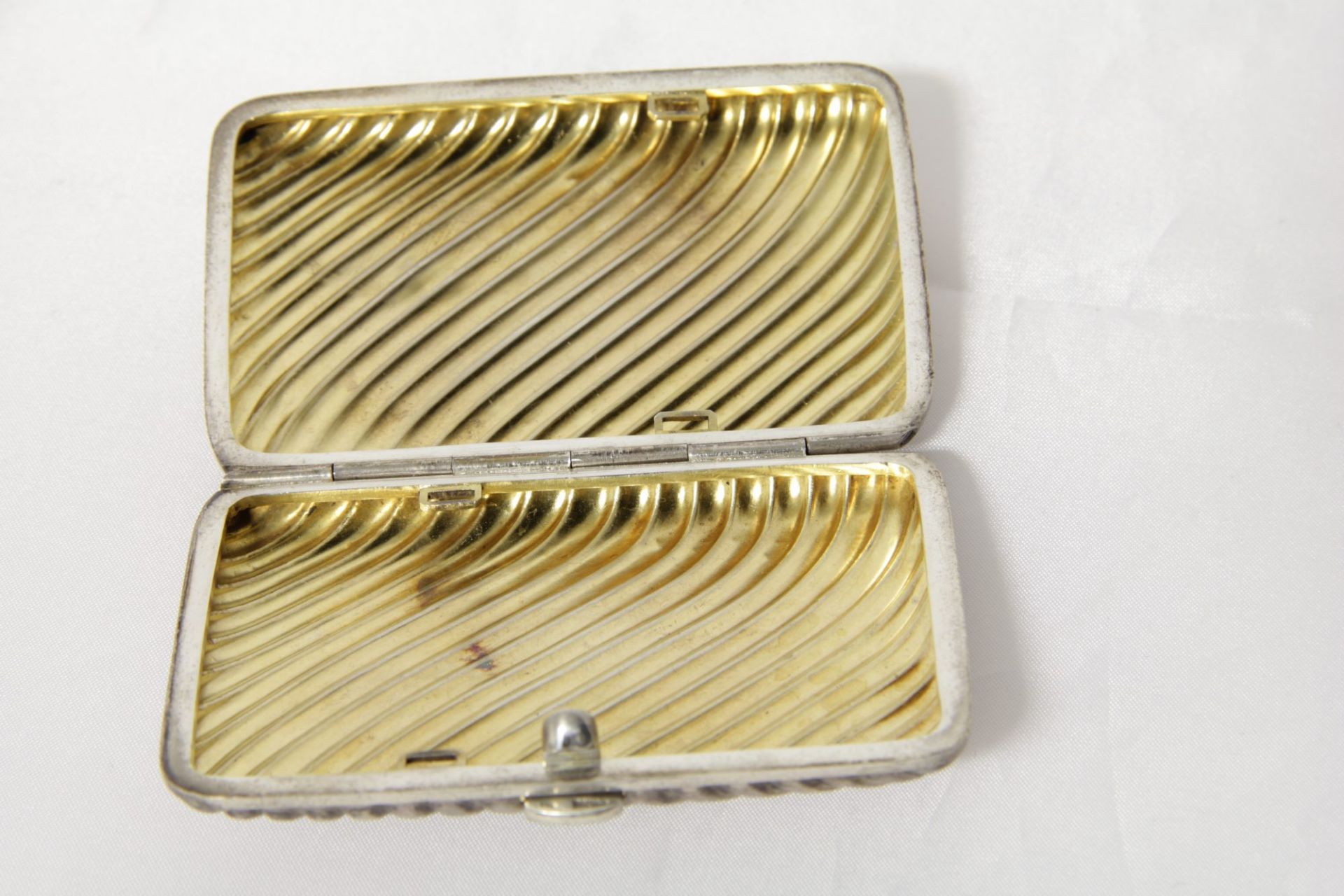 Cigarette-case. 19th century. Sterling silver, gilding inside - Image 4 of 6