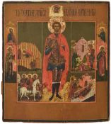 Russian icon "Saint John the Warrior". - 19th century, 23x26 cm.