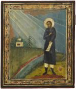 Russian icon "Saint Simeon of Verkhoturye". - 19th century. - 26x31 cm.