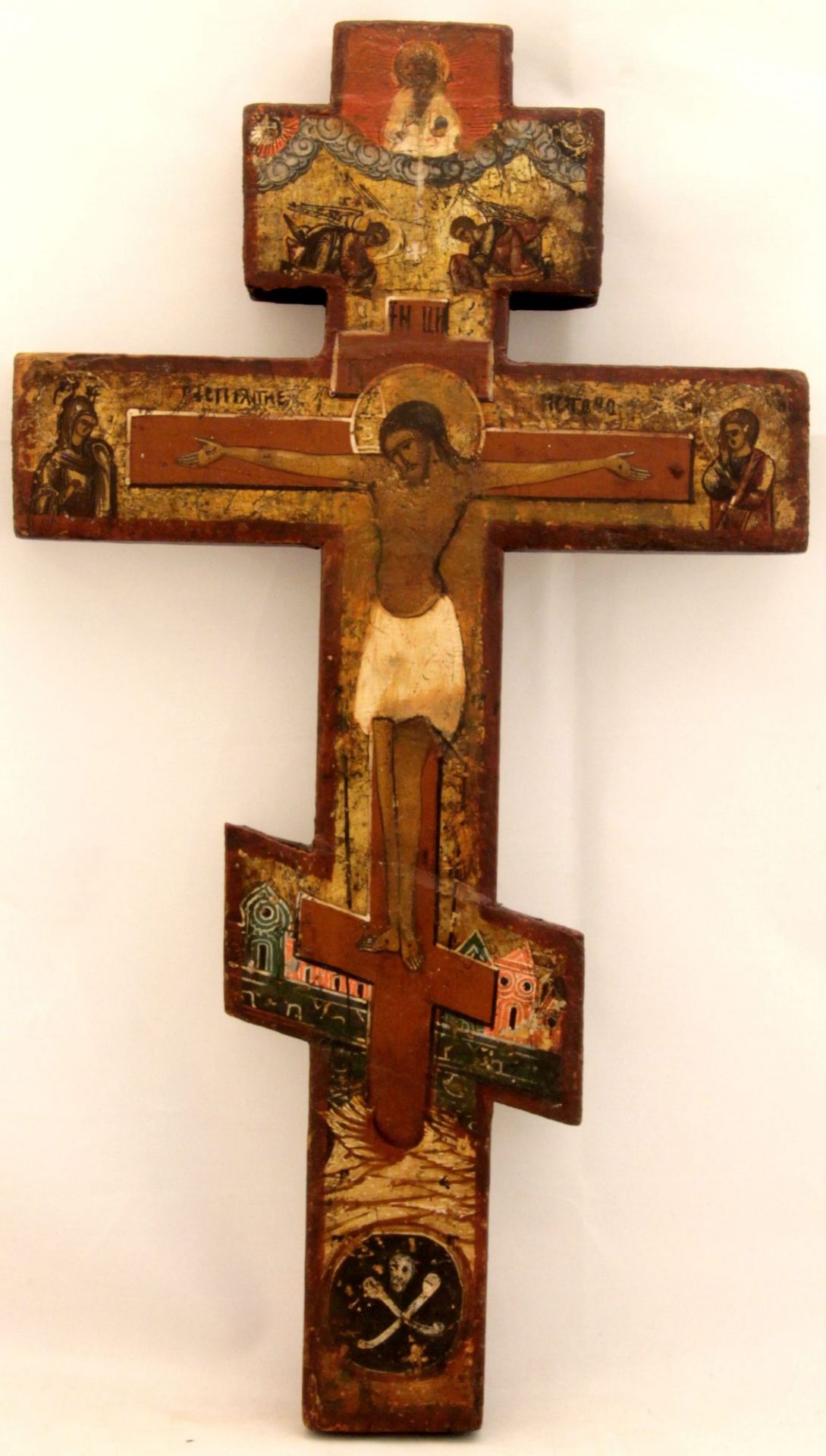 Russian icon Crucifix. 19th century. - 18x32 cm. - Image 2 of 2