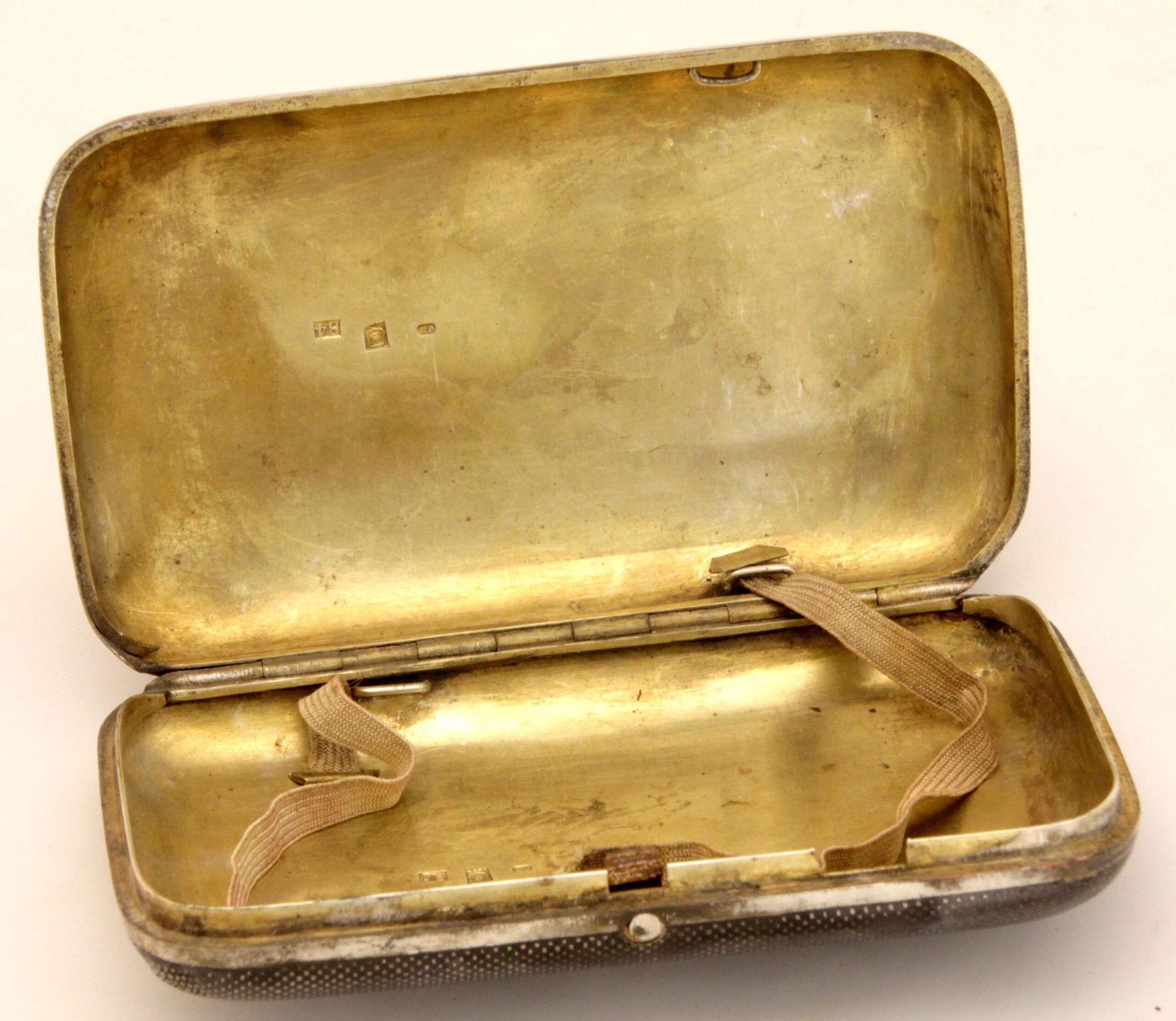 Cigarette case, sterling. 19th century. - Image 6 of 8