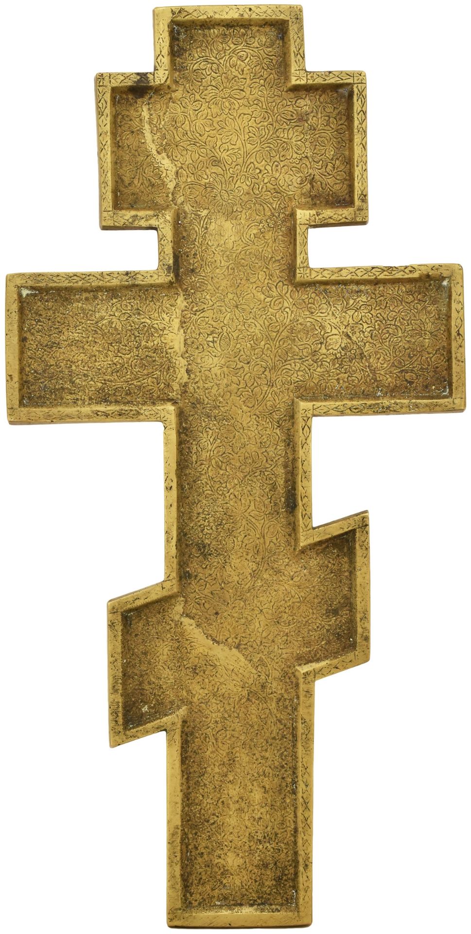 [Russia] A fine brass crucifix. - 19th century. - 40x20 cm. - Image 4 of 4