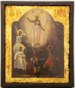 Russian icon Resurrection. 19th century. - 21x25 cm.