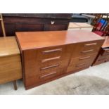 A RETRO G-PLAN CHEST OF EIGHT DRAWERS, 55" WIDE